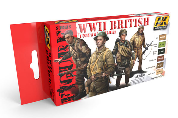 Figure Series: WWII British Uniform Colors Acrylic Paint Set