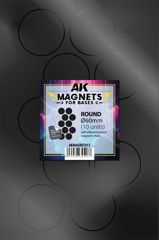 AK Interactive Magnets Sheet Round Base 60mm (10 Units)