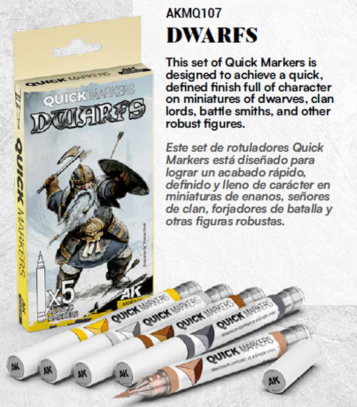 AK Interactive Quick Markers Dwarfs Set