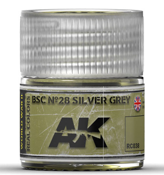 Real Colors: BSC No.28 Silver Grey Acrylic Lacquer Paint