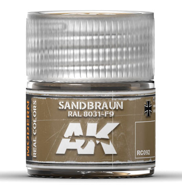 Real Colors: Sandbraun RAL8031 F9 Acrylic Lacquer Paint