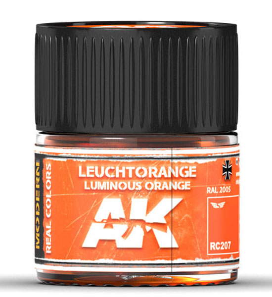 Real Colors: Leuchtorange-Luminous Orange RAL 2005 Acrylic Lacquer Paint