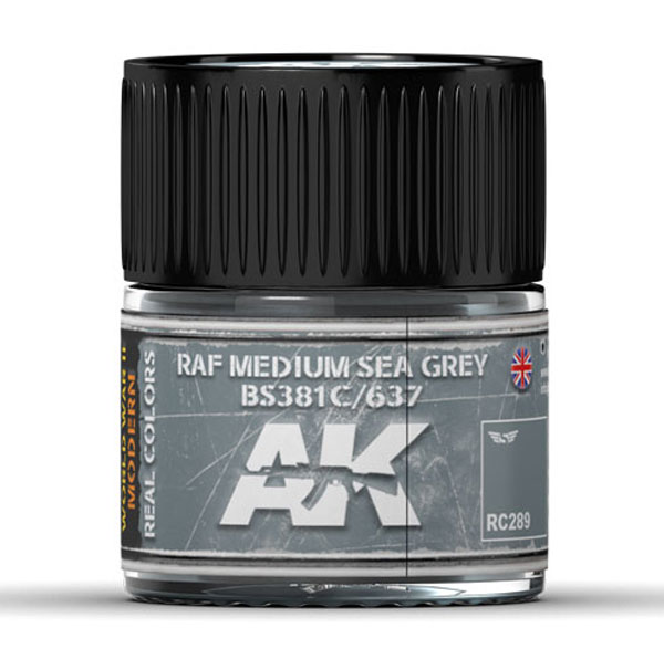 Real Colors: RAF Medium Sea Grey BS381C/637 Acrylic Lacquer Paint