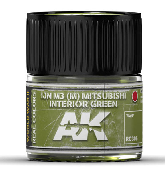 Real Colors: IJN M3 (M) Mitsubishi Interior Green Acrylic Lacquer Paint