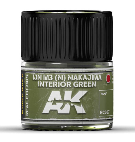 Real Colors: IJN M3 (N) NAKAJIMA Interior Green Acrylic Lacquer Paint