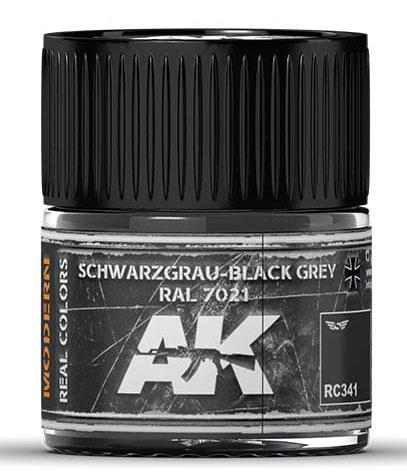 Real Colors: Schwarzgrau Black Grey RAL 7021 Acrylic Lacquer Paint