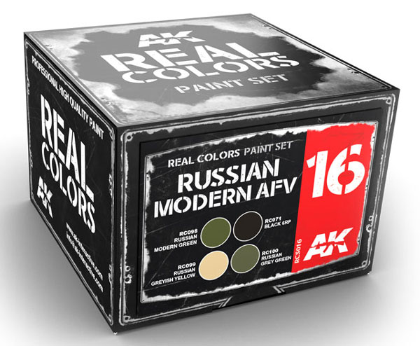 Real Colors: Russian Modern AFV Acrylic Lacquer Paint Set (4) 10ml Bottles