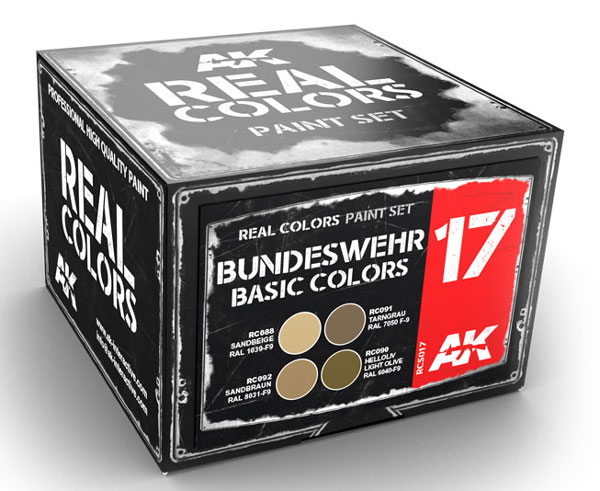 Real Colors: Bundeswehr Acrylic Lacquer Paint Set (4) 10ml Bottles