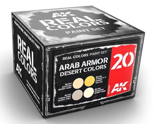 Real Colors: Arab Armor Desert Colors Acrylic Lacquer Paint Set (4) 10ml Bottles
