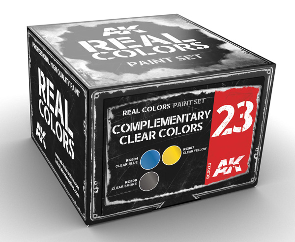 Real Colors: Complementary Clear Colors Acrylic Lacquer Paint Set (3) 10ml Bottles