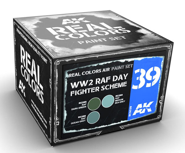 Real Colors: WW2 RAF Day Fighter Scheme Acrylic Lacquer Paint Set (3) 10ml Bottles
