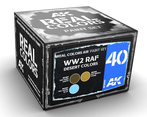 Real Colors: WW2 RAF Desert Colors Acrylic Lacquer Paint Set (3) 10ml Bottles