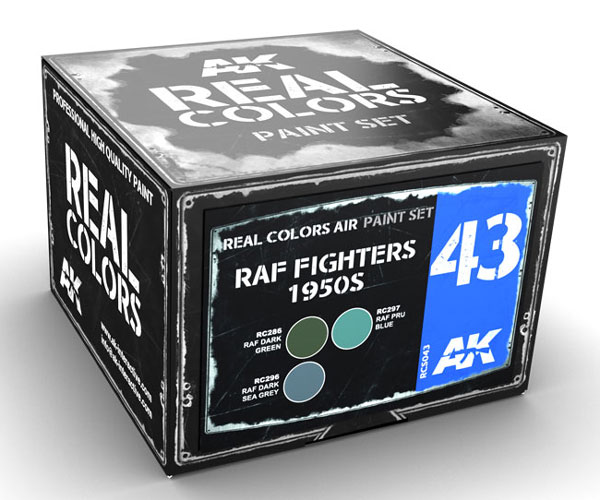 Real Colors: RAF Fighters 1950s Acrylic Lacquer Paint Set (3) 10ml Bottles