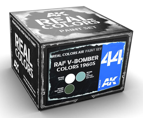 Real Colors: RAF V-Bomber Colors 1960s Acrylic Lacquer Paint Set (3) 10ml Bottles