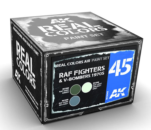 Real Colors: RAF Fighters & V-Bombers 1970s Acrylic Lacquer Paint Set (3) 10ml Bottles