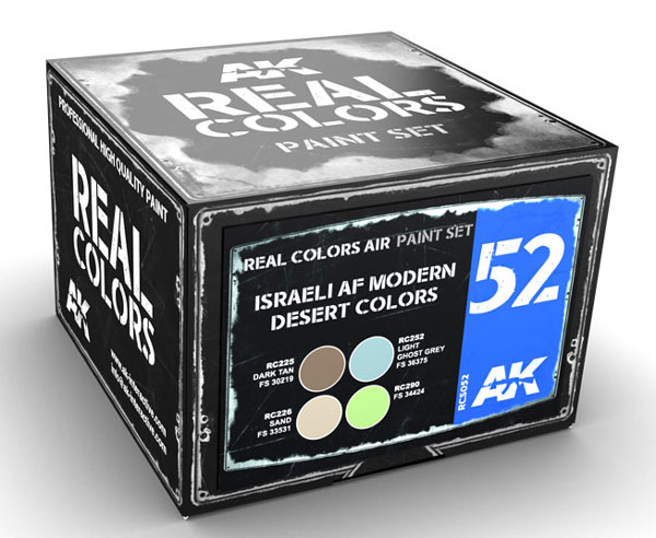 Real Colors: Israeli AF Modern Desert Colors Acrylic Lacquer Paint Set (4) 10ml Bottles