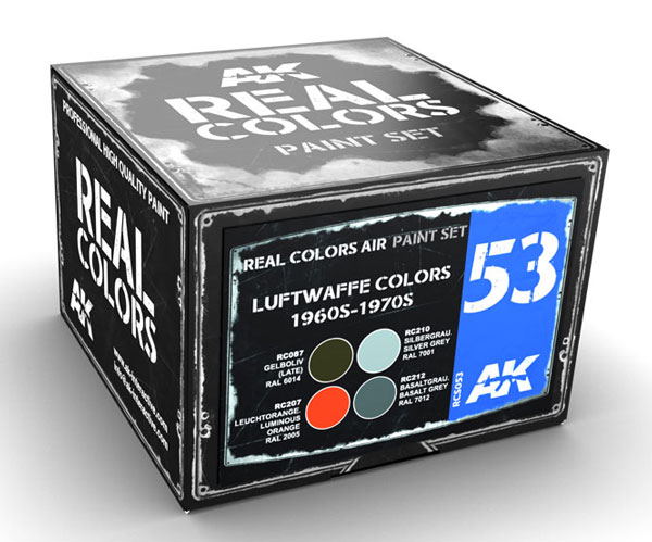Real Colors: Luftwaffe Colors 1960s-1970s Acrylic Lacquer Paint Set (4) 10ml Bottles