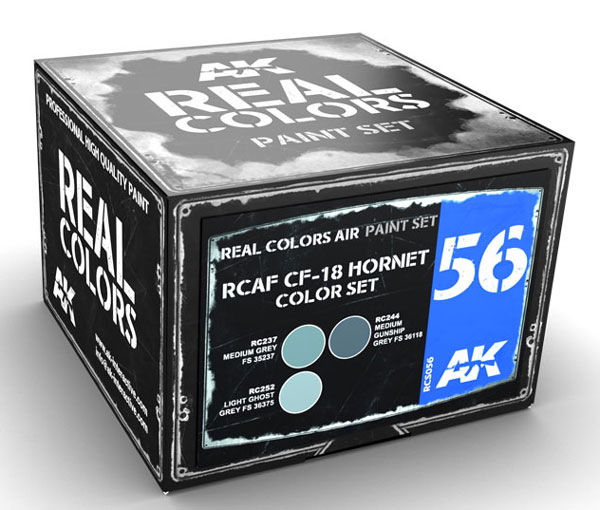 Real Colors: RCAF CF-18 Hornet Color Set Acrylic Lacquer Paint Set (3) 10ml Bottles