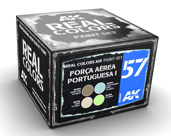 Real Colors: Forca Aerea Portuguesa I WRAP-AROUND 1990s Acrylic Lacquer Paint Set (4) 10ml Bottles - ONLY 2 AVAILABLE AT THIS PRICE