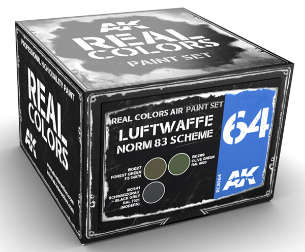 Real Colors: Luftwaffe Norm 83 Scheme Acrylic Lacquer Paint Set (3) 10ml Bottles - ONLY 1 AVAILABLE AT THIS PRICE