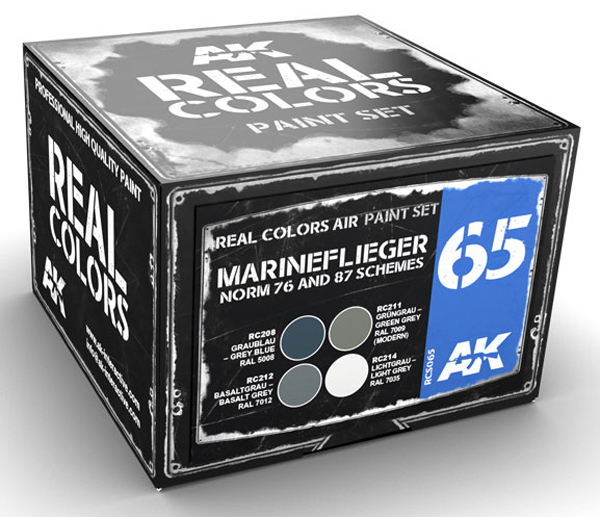 Real Colors: Marineflieger Norm 76 and 87 Schemes Acrylic Lacquer Paint Set (4) 10ml Bottles