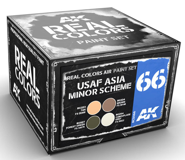 Real Colors: USAF Asia Minor Scheme Acrylic Lacquer Paint Set (4) 10ml Bottles