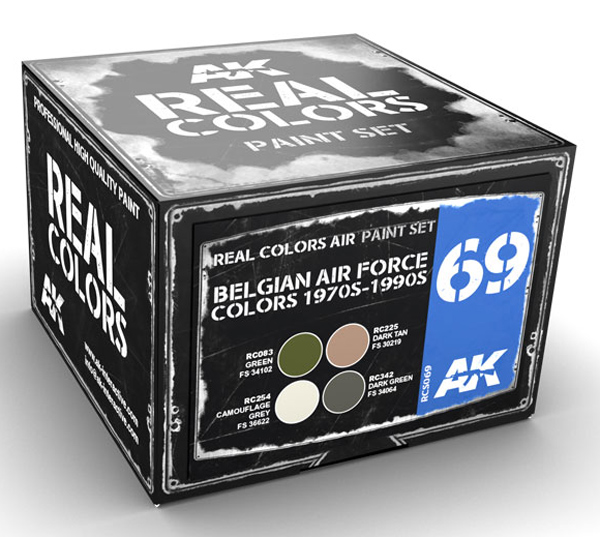 Real Colors: Belgian Air Force Colors 1970s-1990s Acrylic Lacquer Paint Set (4) 10ml Bottles - ONLY 3 AVAILABLE AT THIS PRICE