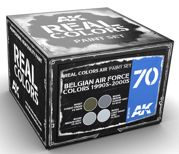 Real Colors: Belgian Air Force Colors 1990s-2000s Acrylic Lacquer Paint Set (4) 10ml Bottles - ONLY 2 AVAILABLE AT THIS PRICE