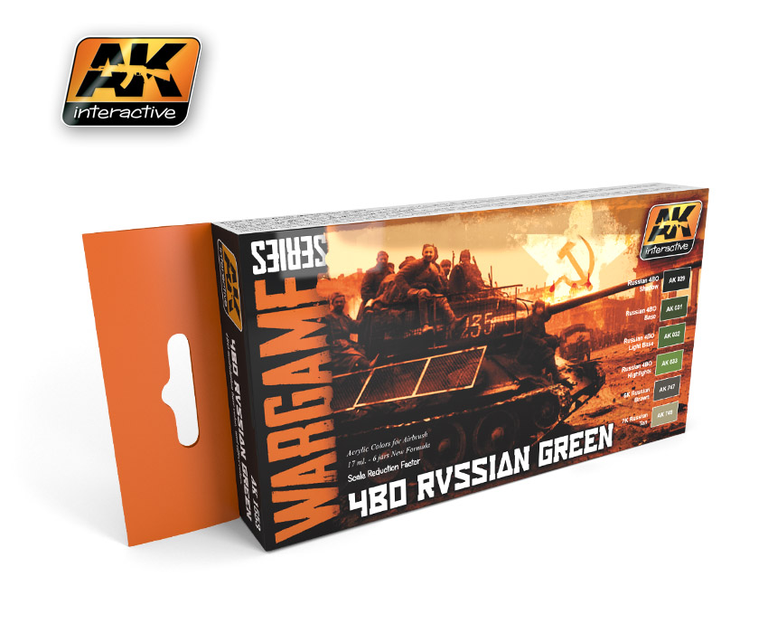 AK Interactive Wargame Series 4Bo Russian Green Modulation & Effects Paint Set