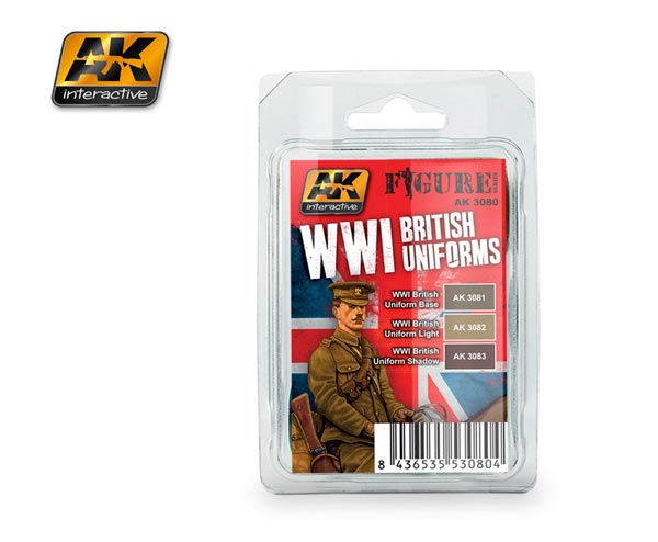 Figure Series: WWI British Uniforms Acrylic Paint Set (3 Colors) 17ml Bottles - ONLY 1 AVAILABLE AT THIS PRICE