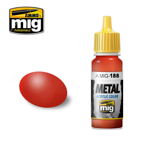 Metallic Red Acrylic Paint 17ml. Bottle