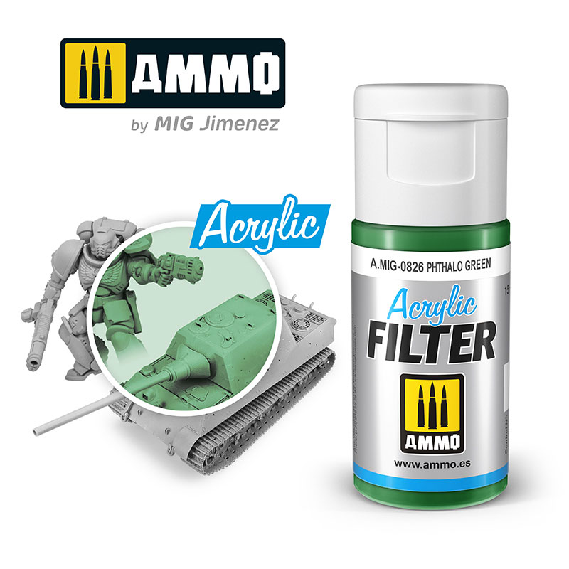 Acrylic Filters - Phthalo Green
