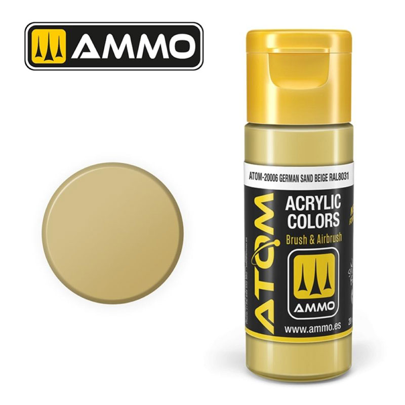 Ammo By Mig ATOM Acrylic Paint: German Sand Beige RAL 8031