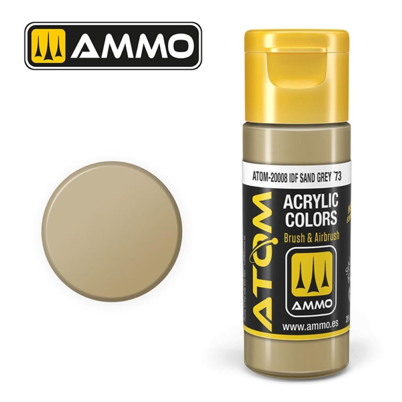 Ammo By Mig ATOM Acrylic Paint: IDF Sand Grey 73