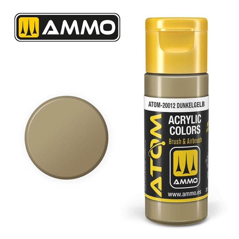 Ammo By Mig ATOM Acrylic Paint: Dunkelgelb