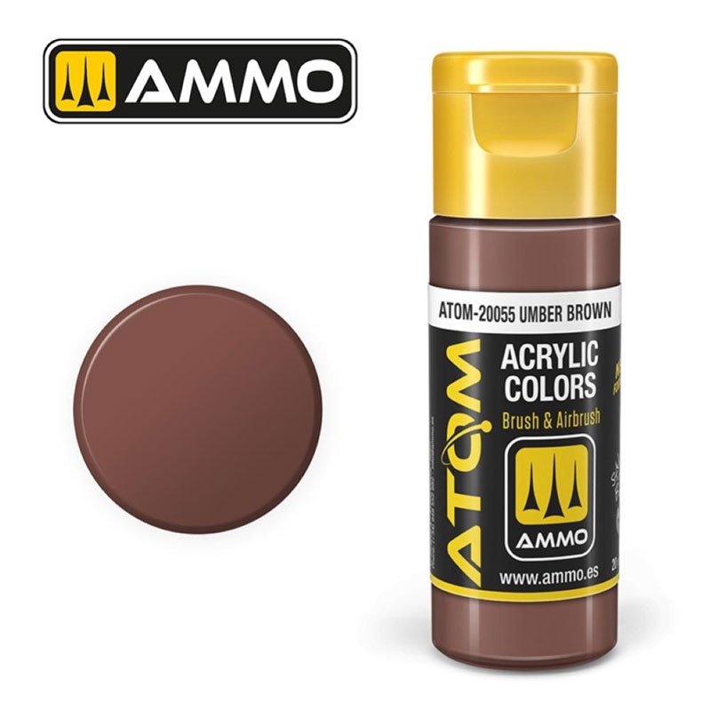 Ammo By Mig ATOM Acrylic Paint: Umber Brown