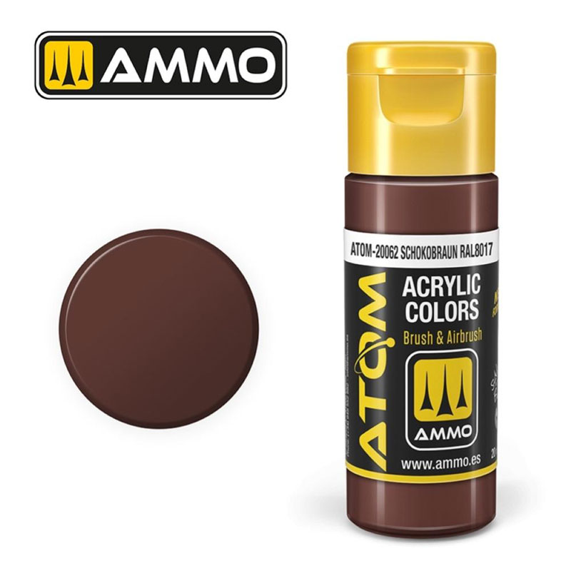 Ammo By Mig ATOM Acrylic Paint: Schokobraun RAL 8017