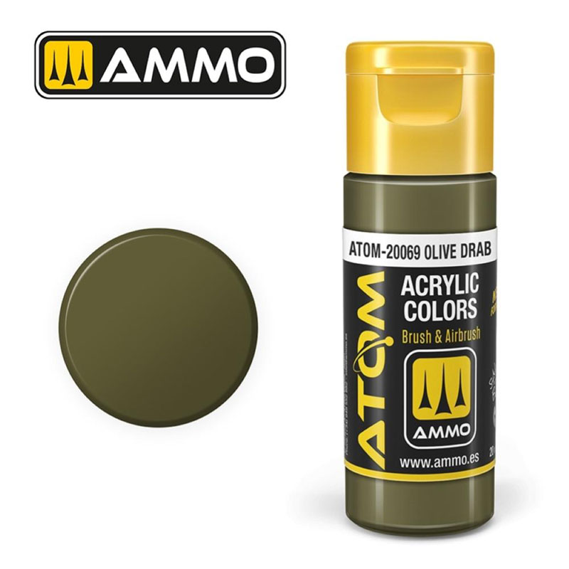 Ammo By Mig ATOM Acrylic Paint: Olive Drab