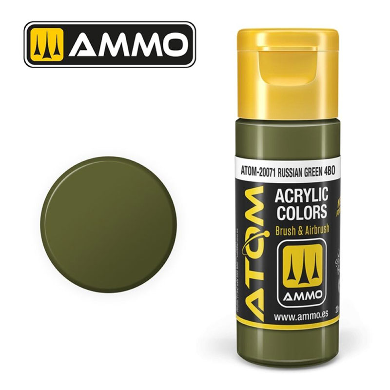 Ammo By Mig ATOM Acrylic Paint: Russian Green 4BO