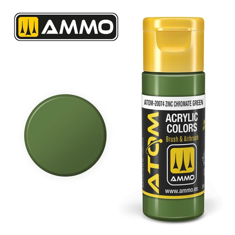 Ammo By Mig ATOM Acrylic Paint: Zinc Chromate Green