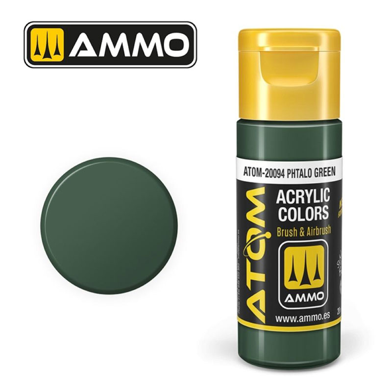Ammo By Mig ATOM Acrylic Paint: Phtalo Green
