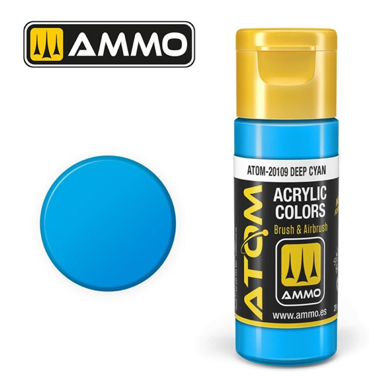 Ammo By Mig ATOM Acrylic Paint: Deep Cyan