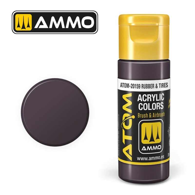 Ammo By Mig ATOM Acrylic Paint: Rubber & Tires