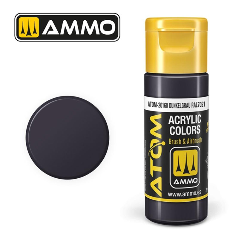 Ammo By Mig ATOM Acrylic Paint: Dunkelgrau RAL7021