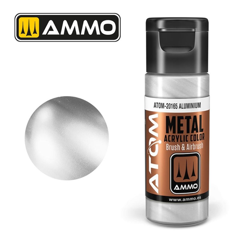 Ammo By Mig ATOM Acrylic Paint: Metallic Aluminium