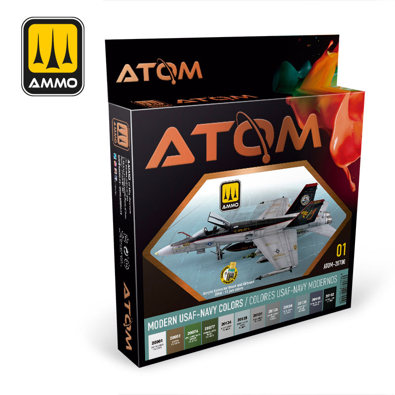 Ammo By Mig ATOM Acrylic Paint Set: Modern USAF-NAVY Colors