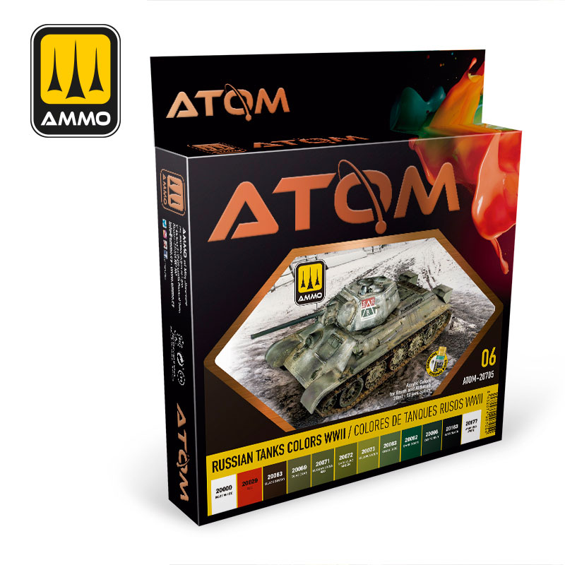 Ammo By Mig ATOM Acrylic Paint Set: Russian Tank WWII Colors