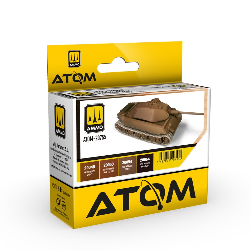 Ammo by Mig ATOM Paint Set: Red Primer Modulation Set