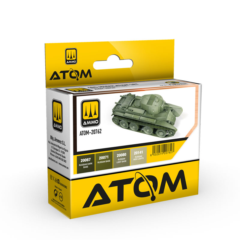 Ammo By Mig ATOM Acrylic Paint Set: 4BO Modulation Color Set (4 Colors) 20ml Bottles