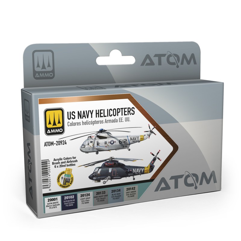Ammo by Mig ATOM Paint Set: US Navy Helicopters